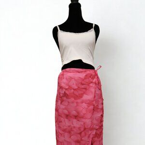 Princess Polly Pink Long Wrap Skirt